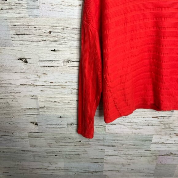 Anthropologie Maeve orange long  sleeve snap button size medium - Picture 2 of 8
